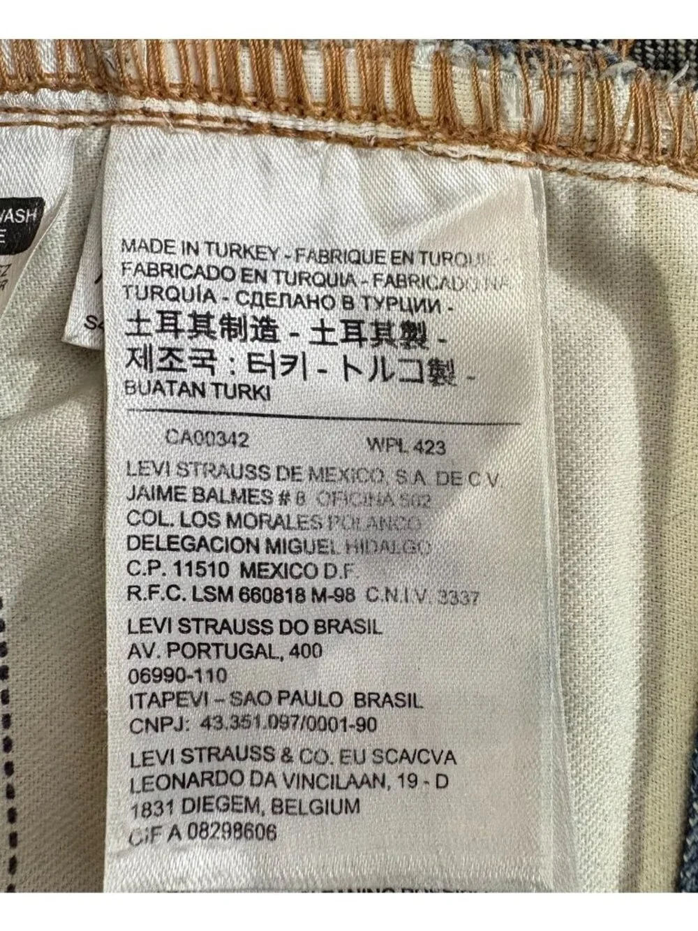 LEVI’S Made & Crafted Needle Narrow Denim Jeans size 36x34 blue Fabric Japanese